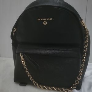 Michael Kors slater leather black backpack